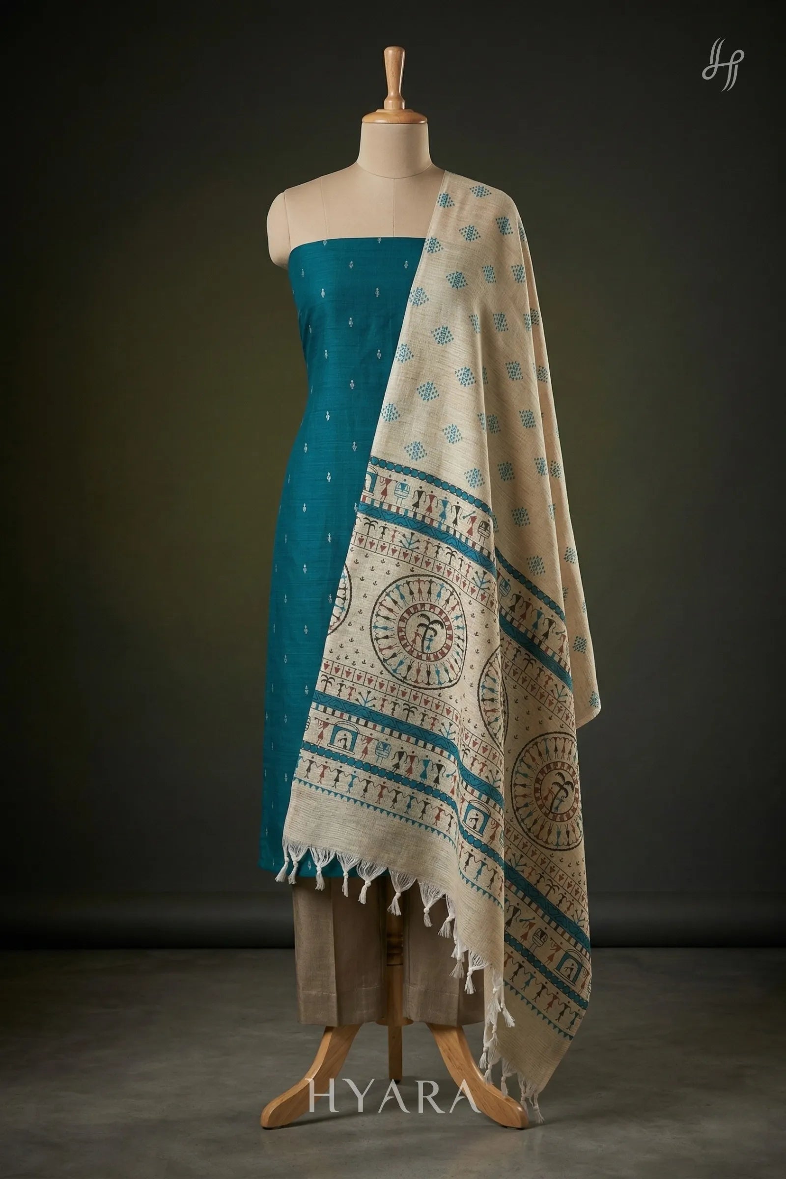 silk Handloom Cotton Unstitched Fabric