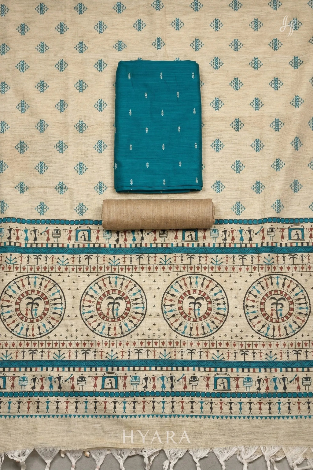 silk Handloom Cotton Unstitched Fabric
