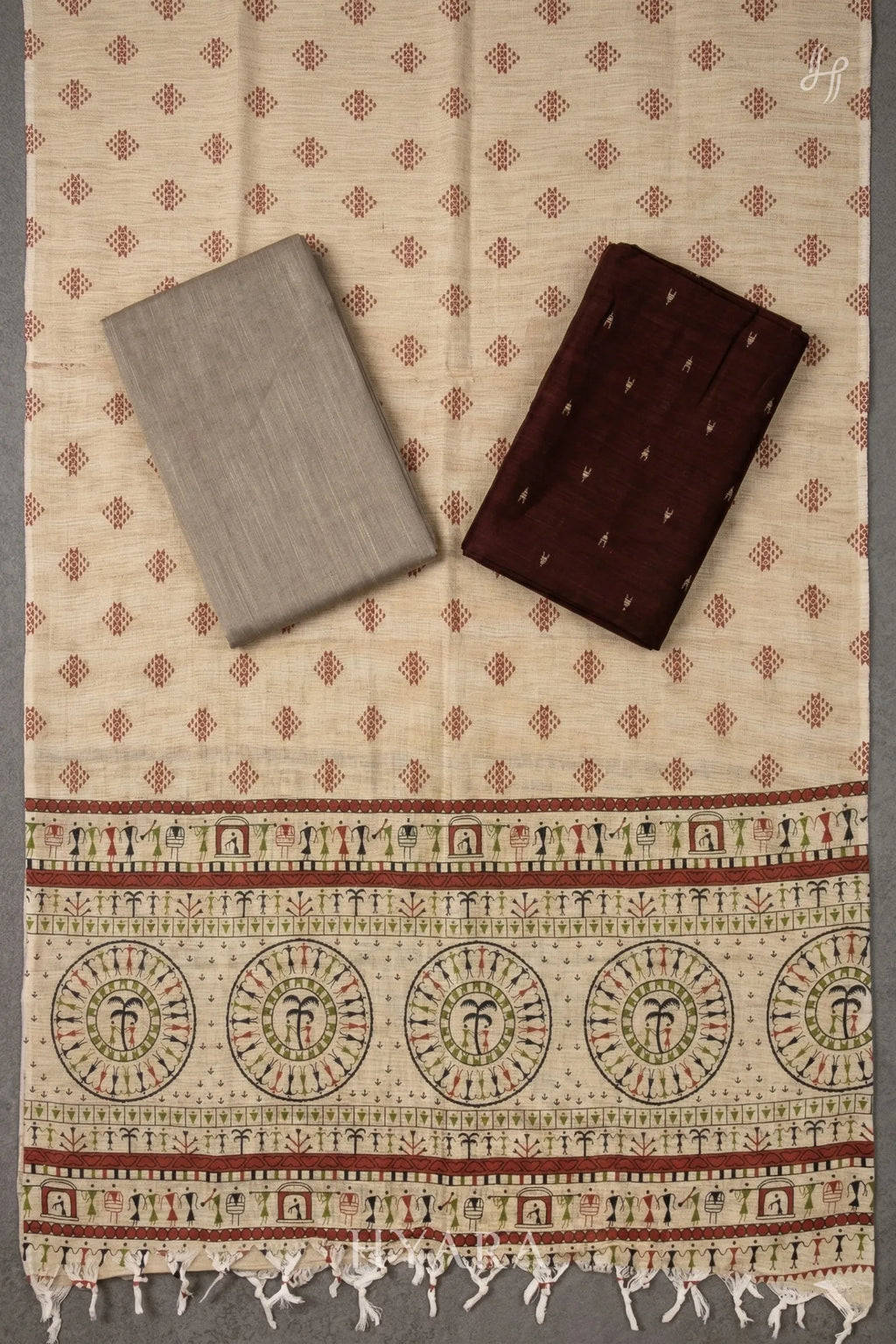 silk Handloom Cotton Unstitched Fabric