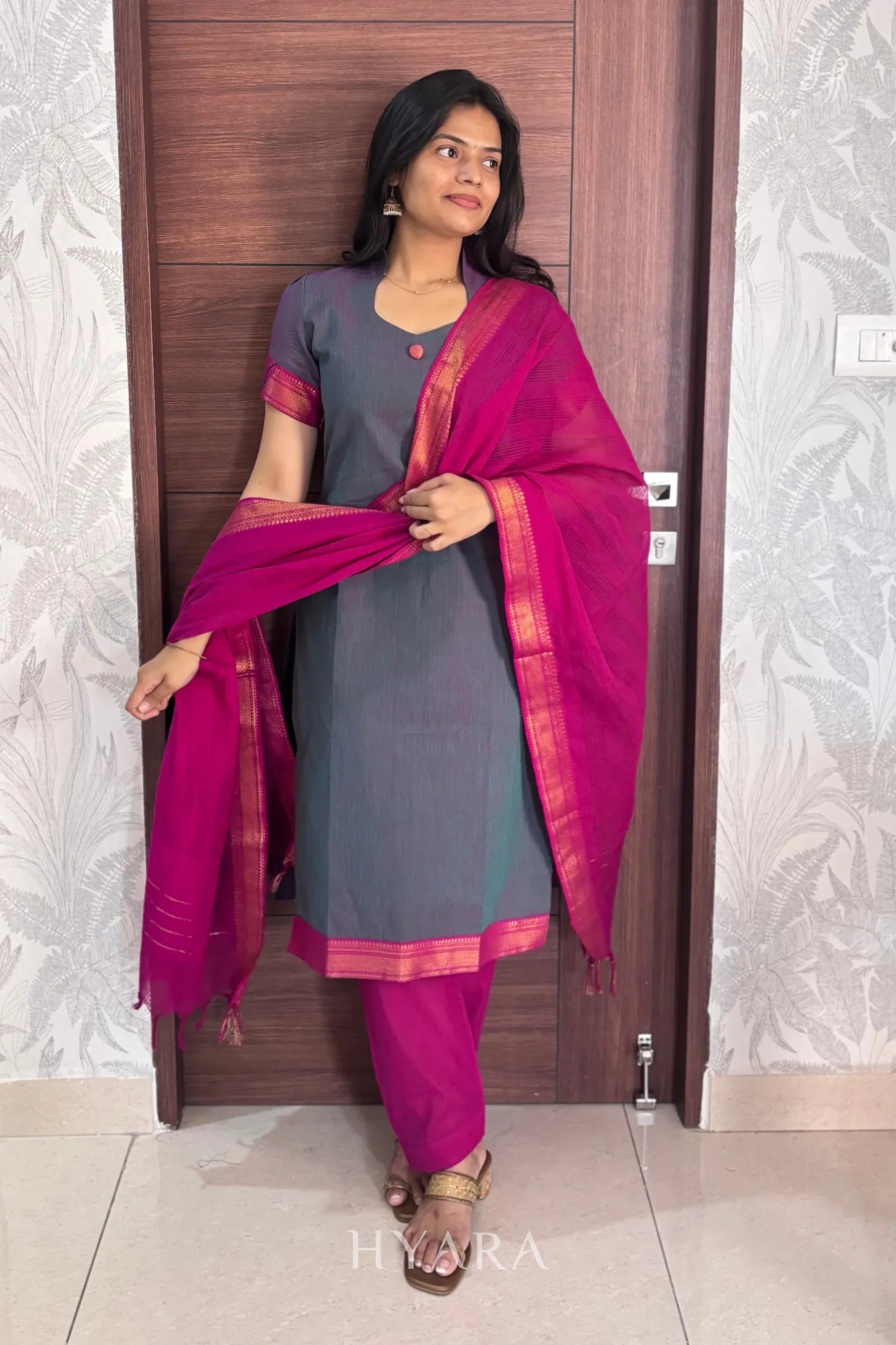Mangalagiri Cotton Suit Set for Women