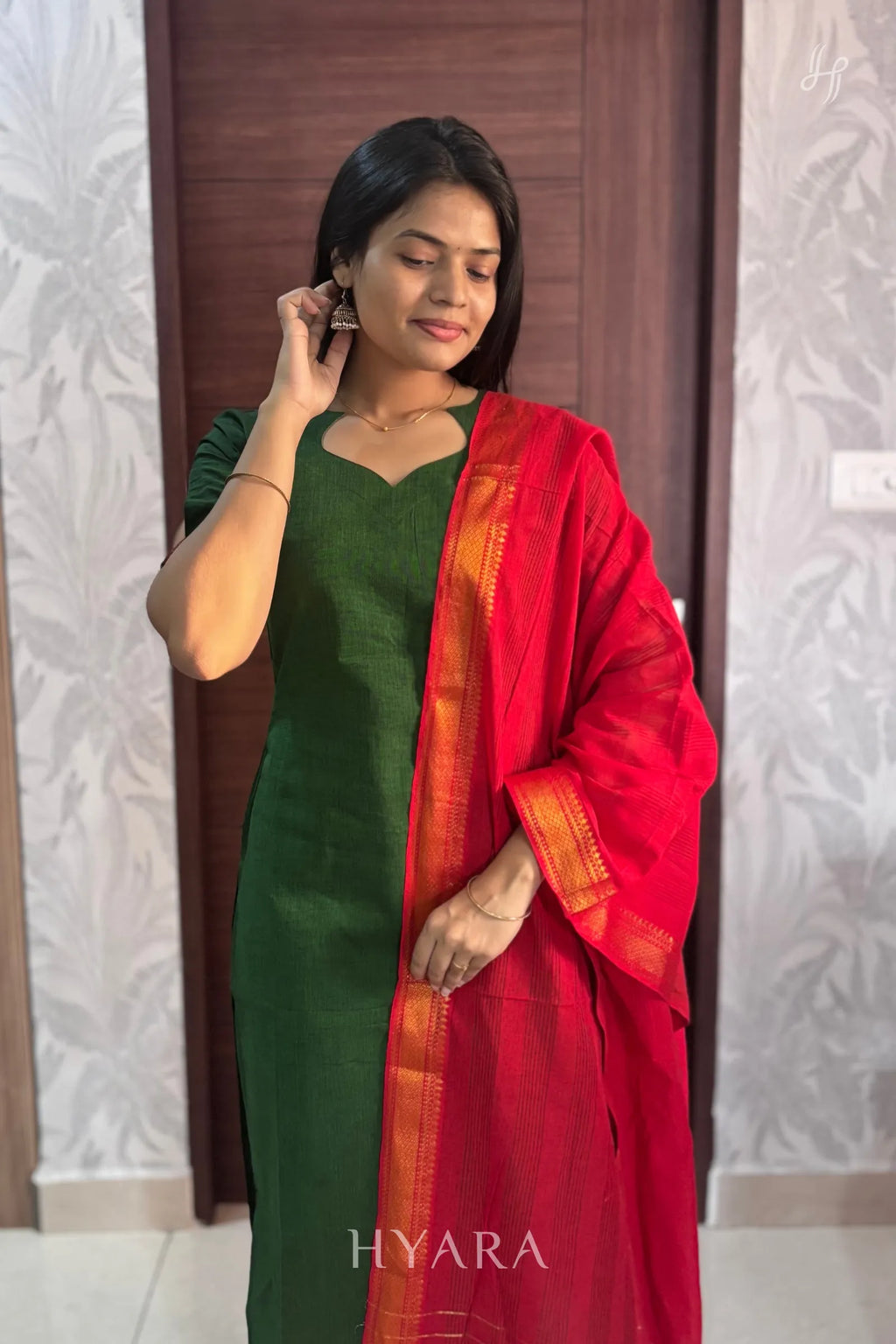 Mangalagiri Cotton Suit Set