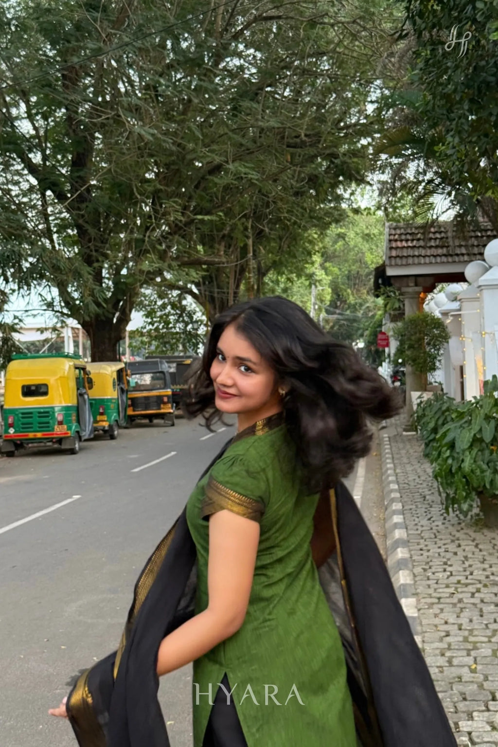 Thara - Green Mangalagiri 3 Pcs Suit Set