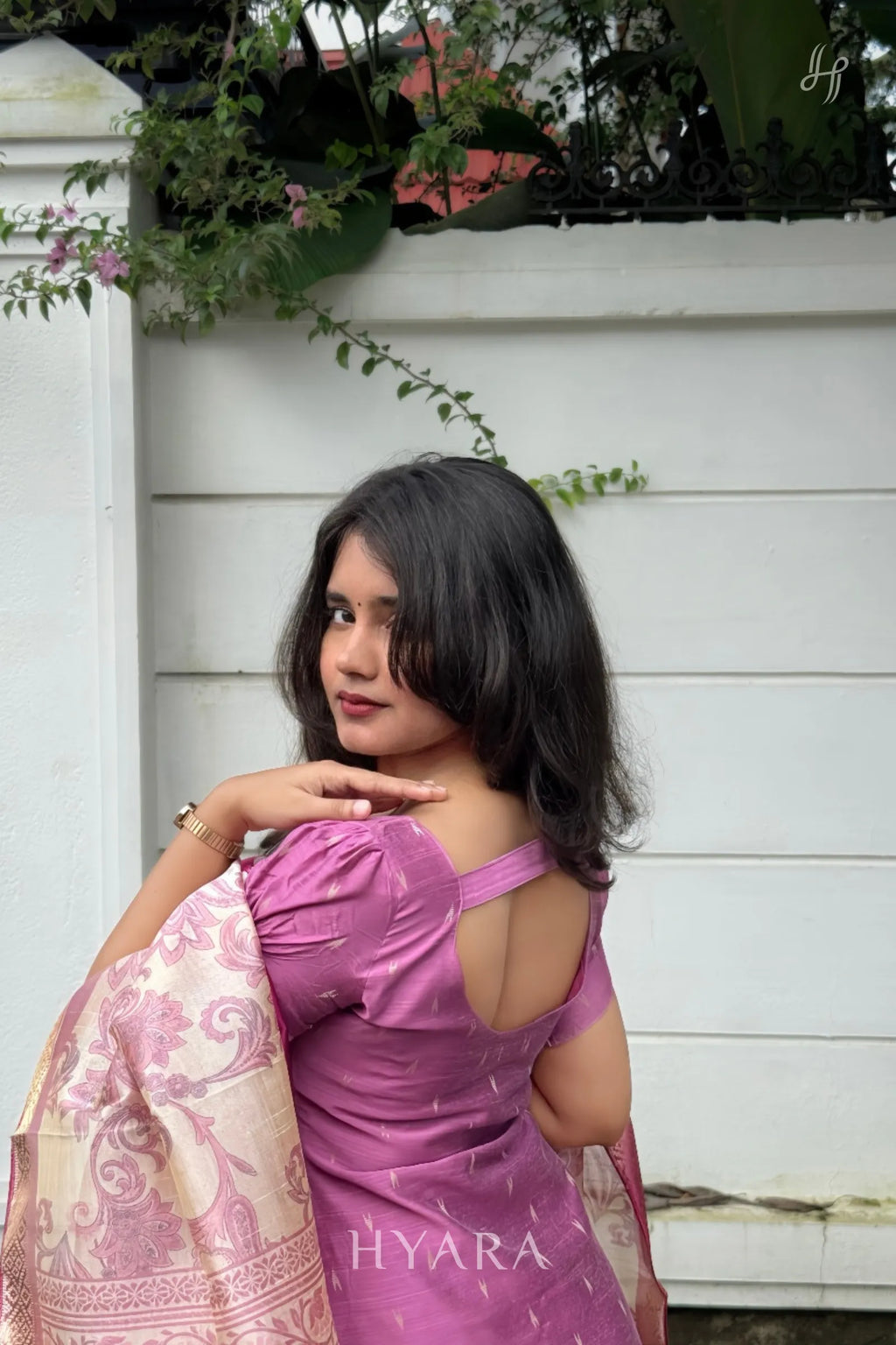 Yamika – Mauve Pink Raw Silk Suit Set with Printed Silk Dupatta
