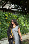 Zara – Grey & Black Mangalagiri Cotton Suit Set